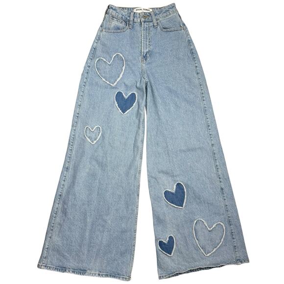 Abercrombie & Fitch Denim - Social Tourist Jeans Sz 24 Ultra High Rise Y2K Baggy Wide Leg Denim Abercrombie